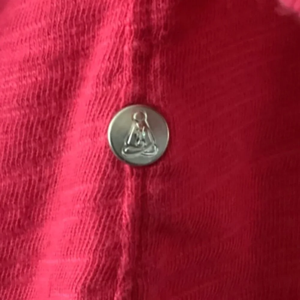 Neon Buddha Stepping Out Button Up Tunic Top L Pink #69C - Picture 9 of 10